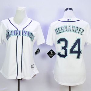 Superb Mariners #34 Felix Hernandez White Home Women's Stitched MLB Jersey Sports fans this is your chance Order soon to be part of the action