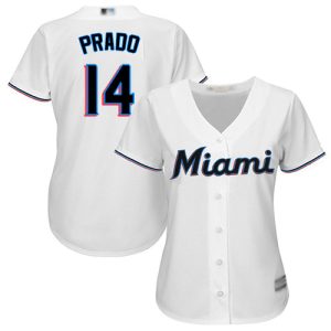 Superb Marlins #14 Martin Prado White Home Women's Stitched MLB Jersey With high demand Don't miss out Order now to wear your team colors