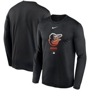 Superb Men's Baltimore Orioles Nike Black Authentic Collection Legend Performance Long Sleeve T Shirt Limited stock Order now to show your love for your team