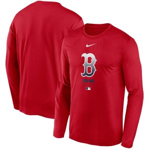 Superb Men's Boston Red Sox Nike Red Authentic Collection Legend Performance Long Sleeve T Shirt Hurry Exclusive offer Place your order immediately for a great jersey