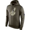 Superb Men's Cleveland Guardians Nike Olive Salute To Service KO Performance Hoodie