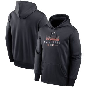 Superb Men's Detroit Tigers Nike Navy Authentic Collection Therma Performance Pullover Hoodie