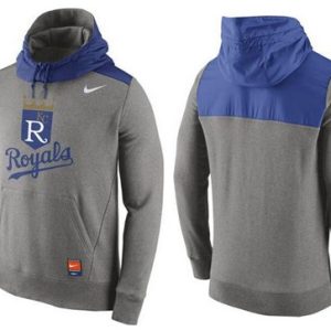 Superb Men's Kansas City Royals Nike Gray Cooperstown Collection Hybrid Pullover Hoodie