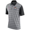 Superb Men's Miami Marlins Nike Gray Dri FIT Stripe Polo