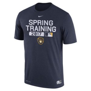Superb Men's Milwaukee Brewers Nike Navy Authentic Collection Legend Team Issue Performance T Shirt