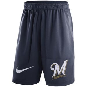 Superb Men's Milwaukee Brewers Nike Navy Dry Fly Shorts