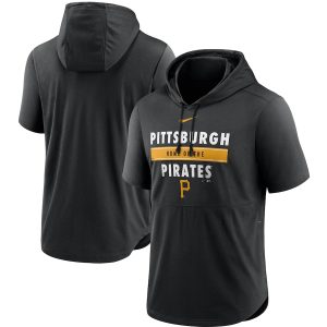 Superb Men's Pittsburgh Pirates Nike Black Home Team Short Sleeve Hoodie Top.webp Be among the first buyers Order now to enjoy top notch quality