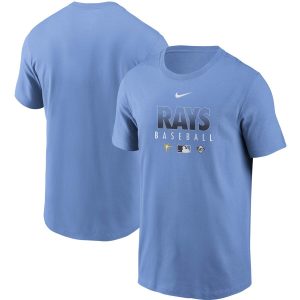 Superb Men's Tampa Bay Rays Nike Light Blue Authentic Collection Team Performance T Shirt