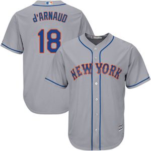 Superb Mets #18 Travis d'Arnaud Grey Cool Base Stitched Youth MLB Jersey Collectors this is a must have Add it to your collection by ordering