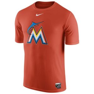 Superb Miami Marlins Nike Authentic Collection Legend Logo 1.5 Performance T Shirt Orange