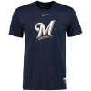 Superb Milwaukee Brewers Nike Authentic Collection Legend Logo 1.5 Performance T Shirt Navy