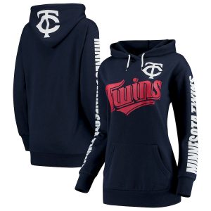 Superb Minnesota Twins G III 4Her by Carl Banks Women's Extra Innings Pullover Hoodie Navy