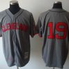Superb Mitchell and Ness Guardians #19 Bob Feller Grey Stitched Throwback MLB Jersey