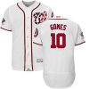 Superb Nationals #10 Yan Gomes White Flexbase Authentic Collection 2019 World Series Champions Stitched MLB Jersey