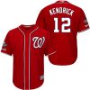 Superb Nationals #12 Howie Kendrick Red Cool Base 2019 World Series Champions Stitched MLB Jersey