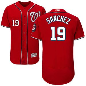 Superb Nationals #19 Anibal Sanchez Red Flexbase Authentic Collection Stitched MLB Jersey