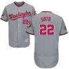 Superb Nationals #22 Juan Soto Grey Flexbase Authentic Collection 2019 World Series Champions Stitched MLB Jersey