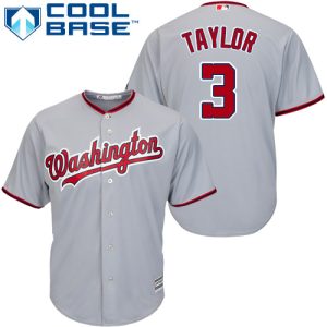 Superb Nationals #3 Michael Taylor Grey Cool Base Stitched Youth MLB Jersey For a short time available Grab yours quickly to own a team jersey