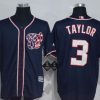 Superb Nationals #3 Michael Taylor Navy Blue New Cool Base Stitched MLB Jersey