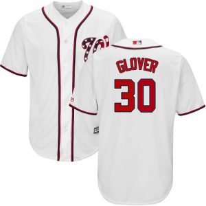 Superb Nationals #30 Koda Glover White New Cool Base Stitched MLB Jersey
