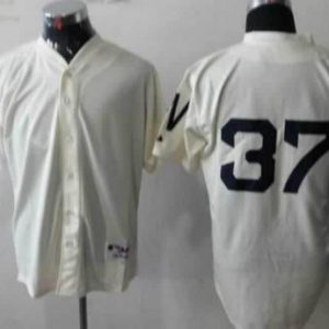 Superb Nationals #37 Stephen Strasburg Cream 1924 Turn Back The Clock Stitched MLB Jersey