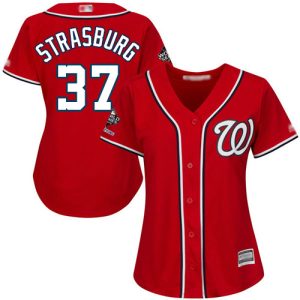 Superb Nationals #37 Stephen Strasburg Red Alternate 2019 World Series Champions Women's Stitched MLB Jersey Sports fans this is your chance Order soon to be part of the action
