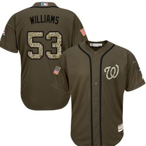 Superb Nationals #53 Austen Williams Green Salute to Service Stitched Youth MLB Jersey Hurry Exclusive offer Place your order immediately for a great jersey