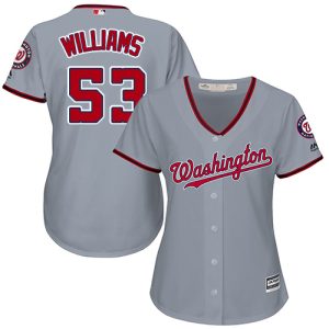 Superb Nationals #53 Austen Williams Grey Road Women's Stitched MLB Jersey For a short time available Grab yours quickly to own a team jersey