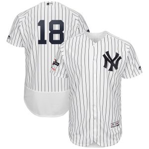 Superb New York Yankees #18 Didi Gregorius Majestic 2019 Postseason Authentic Flex Base Player Jersey White Navy