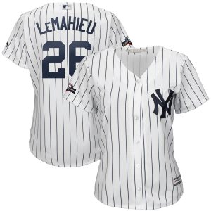 Superb New York Yankees #26 DJ LeMahieu Majestic Women's 2019 Postseason Official Cool Base Player Jersey White Navy Retailers boost your inventory Order now to meet customer demand