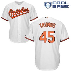 Superb Orioles #45 Mark Trumbo White Cool Base Stitched Youth MLB Jersey Retailers boost your inventory Order now to meet customer demand
