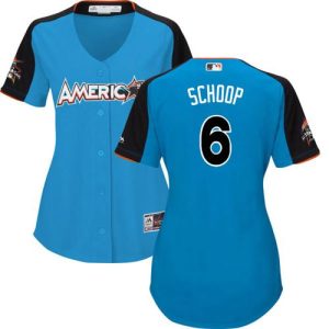 Superb Orioles #6 Jonathan Schoop Blue 2017 All Star American League Women's Stitched MLB Jersey Limited stock Order now to show your love for your team