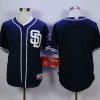 Superb Padres Blank Dark Blue Cool Base Stitched MLB Jersey