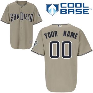 Superb Padres Customized Authentic Grey Cool Base MLB Jersey (S 3XL)