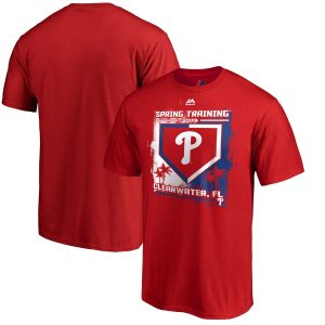 Superb Philadelphia Phillies Majestic 2019 Spring Training Grapefruit League Base on Ball Big & Tall T Shirt Red