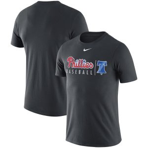 Superb Philadelphia Phillies Nike MLB Practice T Shirt Anthracite