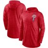 Superb Philadelphia Phillies Nike Split Logo Performance Long Sleeve Hoodie Top Red