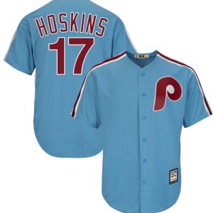 Superb Phillies #17 Rhys Hoskins Light Blue New Cool Base Cooperstown Stitched MLB Jersey