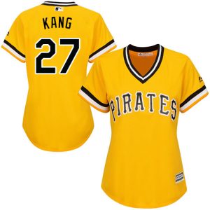Superb Pirates #27 Jung ho Kang Gold Alternate Women's Stitched MLB Jersey Sports fans this is your chance Order soon to be part of the action