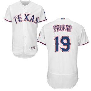Superb Rangers #19 Jurickson Profar White Flexbase Authentic Collection Stitched MLB Jersey