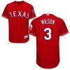Superb Rangers #3 Russell Wilson Red Flexbase Authentic Collection Stitched MLB Jersey