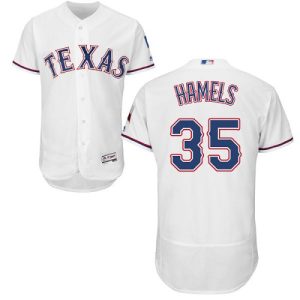 Superb Rangers #35 Cole Hamels White Flexbase Authentic Collection Stitched MLB Jersey