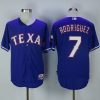 Superb Rangers #7 Ivan Rodriguez Blue Cool Base Stitched MLB Jersey