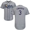 Superb Rays #3 Evan Longoria Grey Flexbase Authentic Collection Stitched MLB Jersey