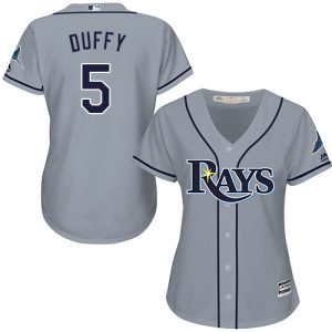 Superb Rays #5 Matt Duffy Grey Road Women's Stitched MLB Jersey Act fast Only a few left Secure yours today