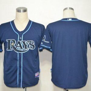 Superb Rays Blank Dark Blue Cool Base Stitched MLB Jersey