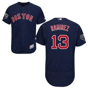 Superb Red Sox #13 Hanley Ramirez Navy Blue Flexbase Authentic Collection 2018 World Series Stitched MLB Jersey