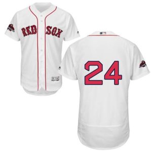 Superb Red Sox #24 David Price White Flexbase Authentic Collection 2018 World Series Champions Stitched MLB Jersey