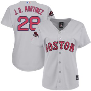 Superb Red Sox #28 J. D. Martinez Grey Road 2018 World Series Champions Women's Stitched MLB Jersey Be among the first buyers Order now to enjoy top notch quality