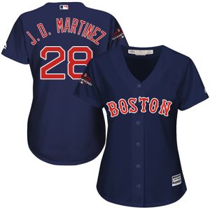 Superb Red Sox #28 J. D. Martinez Navy Blue Alternate 2018 World Series Champions Women's Stitched MLB Jersey For a short time available Grab yours quickly to own a team jersey